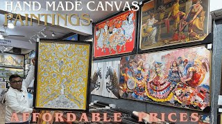 Premium Handmade Canvas Paintings at Affordable Prices in Kirti Nagar Furniture Market Delhi [upl. by Ayekal]