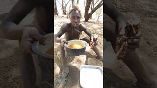 Bushmen Life in the Bushafrica hadzabetribe africantribe food hadzatribe shorts [upl. by Namrej723]