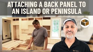 Attaching a Back Panel to an Island or Peninsula  RTA Cabinet Installation [upl. by Eleira]