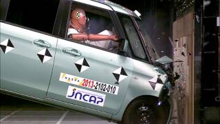 JNCAP  Suzuki Spacia  full frontal crash test [upl. by Annoik]