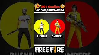 Rusher And Campers weapon Combo  😱😱  shorts freefire trending  G1SGaming [upl. by Stanislaus12]