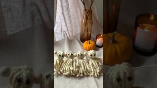 DIY Halloween yarn ghost garland 👻 SO easy and SO cheap to make 🎃 halloween halloweencrafts [upl. by Ludovika326]