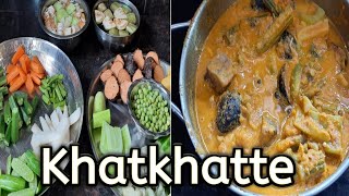 khatkhatte  Goan khatkhate recipe  Khatkhatem  Gajbaje  How to prepare khatkhate  Curry  Gravy [upl. by Eluk676]