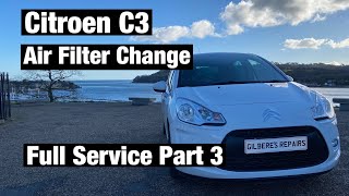 Citroen C3 Air Filter Change [upl. by Shanahan]