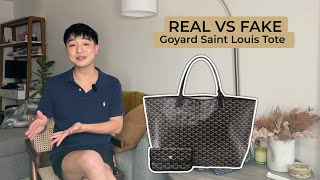 REAL VS FAKE Goyard Saint Louis Tote [upl. by Akinyt246]