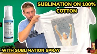 SUBLIMATION ON 100 COTTON WITH SUBLIMATION COATING  NGOODIEZ SUBLIMATION SPRAY  review [upl. by Ottavia]