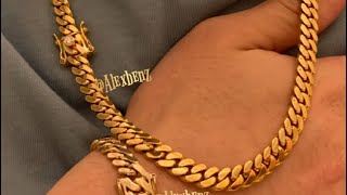 AlexBenz14k 7mm Miami Cuban Link Chain Full In Depth Review7mm Miami Cuban Link Bracelet [upl. by Rosemari314]