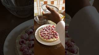 Raspberry Tart tart raspberrytart sweet chocolate homemade [upl. by Adnarym607]