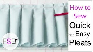 Quick and Easy Pleats [upl. by Etnovad]