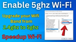 How To Enable 5GHZ WiFi On Laptop  Upgrade WiFi Band Form 24Ghz To 5Ghz On Laptop  Easiest Way [upl. by Ralli]