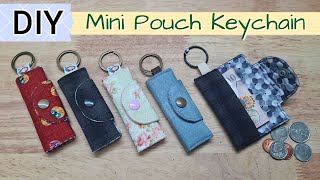 EP235  DIY Easy Coin Pouch Keychain  Bag Sewing Tutorial  SUPER EASY [upl. by Ahsetan]