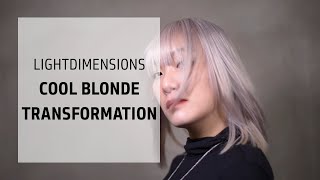 Dark Hair to Cool Blonde Transformation  LightDimensions  Goldwell Education Plus [upl. by Oilenroc]