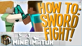 Basics How To Make A Skywars Fight Animation  Mineimator Tutorial [upl. by Halstead]