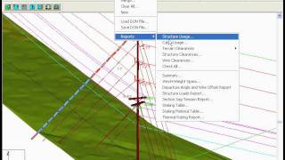 Checking clearances between structure and guys to wires in PLSCADD [upl. by Enidanreb785]