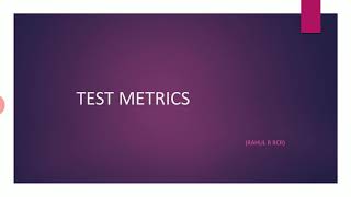 Software Testing Vtu  Test Metrics [upl. by Becky]