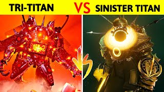 Tri Titan vs Sinister Titan  Skibidi toilet  Who would win in hindi [upl. by Leff]