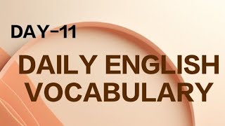 DAILY ENGLISH VOCABULARY FOR ALL COMPETITIVE EXAMSSSCRRBIBPS yoursudhaakar [upl. by Suzette734]