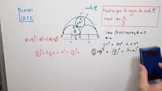 Insertion dun cercle dans un demi cercle  Théorème de pythagore [upl. by Naynek463]