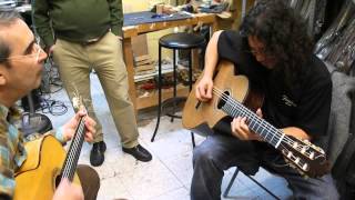 MUY BUENO RAIMUNDO AMADOR EN GUITARRERIA GRACILIANO EN LA ENTREGA DE SU GUITARRA [upl. by Namhar741]