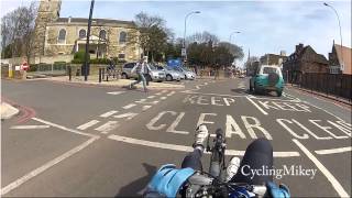 Yob threatens to kick cyclist off and chats to police instead D [upl. by Burnie179]