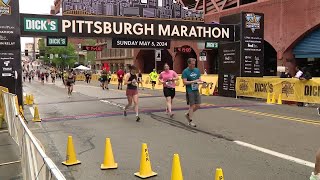 Pittsburgh Marathon Finish Line 11 AM to 1130 AM [upl. by Ludovick731]