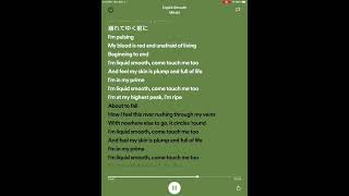 Liquid SmootheMitski lyrics spotify fyp [upl. by Walford]