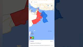 Guyana vs Ghana y Omán Comparando Tamaños de Países 😱 [upl. by Erreip823]