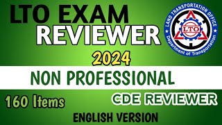 2024 LTO EXAM REVIEWER NONPROFESSIONAL DRIVERS LICENSE ENGLISH VERSION 100 PASSED [upl. by Anifad258]