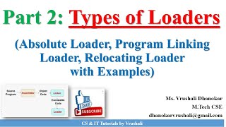 SP 6 Part 2 Absolute Loader  Program Linking Loader  Relocating Loader with Examples  Loaders [upl. by Heppman]