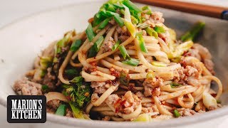 Sichuan Pork amp Peanut Noodles  Marions Kitchen [upl. by Arlon]