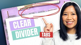 How to Make Clear Planner Divider Tabs  From Laminating Sheets [upl. by Nebuer98]