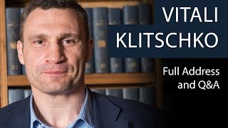 Vitali Klitschko  Full Address and QampA  Oxford Union [upl. by Eitsyrc]