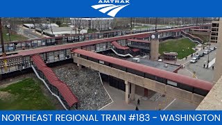 Amtrak Northeast Regional Train 183 to Washington Announcements at Metropark [upl. by Konstantine]