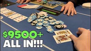 I Flop QUADS Vs Aggro Bluffer ALL In Against Half The Table Most Epic Session Poker Vlog Ep 253 [upl. by Ekard747]