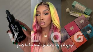 VLOG FINALLY BACK ON TRACK  TRYING FUN HAIR COLORS  SEPHORA SIMMI PLT MISSGUIDED HAUL  MORE [upl. by Taub]