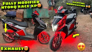 Ntorq race xp pehli baar dekhi esi😍 fully modified kerwa di Ntorq race xp 🔥 Ntorq xp me exhaust😍 [upl. by Thurber]