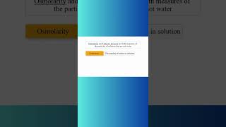 OSMOLARITY vs OSMOTIC PRESSURE physiology sciencebiochemistry osmosis osmoticpressure cell [upl. by Concha]