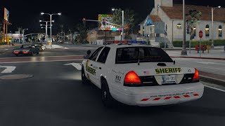 GTA5  Police Car at night  CineREALISM 3 2023 graphic mod [upl. by Aicekan]