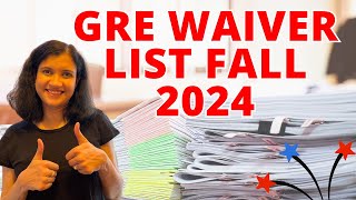 US Universities that do NOT need GRE for Fall 2024 [upl. by Young383]