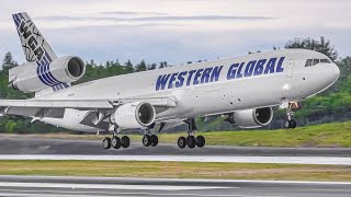 30 VERY CLOSE UP LANDINGS  Morning RUSH  Anchorage Airport Plane Spotting ANCPANC [upl. by Annemarie580]