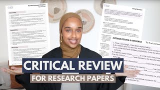 How To Write A Critical Essay  Critique A Research Paper Template [upl. by Tekcirc424]