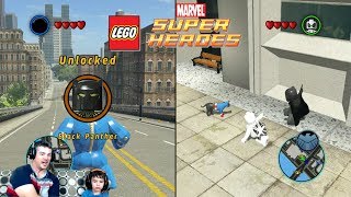 Black Panther Unlocked in Lego Marvel SuperHeroes  Rescuing his cat Mr Tiddles [upl. by Eupheemia]