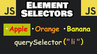 Learn JavaScript ELEMENT SELECTORS easy 📑 [upl. by Isdnyl]