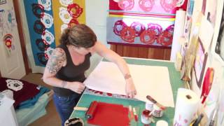 Tutorial  Inking a Block to Print on Fabric with Valori Wells [upl. by Gabe]