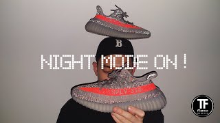 Night Mode On Adidas Yeezy Boost 350 V2 Beluga RFReflective Unboxing Review amp On Feet 4K [upl. by Kappel861]