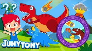 Como os Dinossauros Entraram em Extinção  Curiosidades  Música Infantil  JunyTony em Português [upl. by Byrann742]