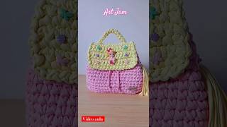 Mochila infantil em crochê com fio de malha aprenda agora mesmo com passo a passo aqui no canal🧶 [upl. by Eneleahcim]