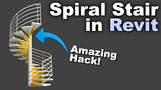 Spiral Stair in Revit Tutorial [upl. by Queston844]