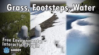 Environmental Interactions in Godot 4 Grass Terrain Water Simulation [upl. by Naaman]