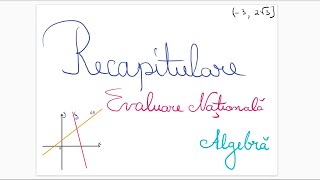 Recapitulare Evaluare Nationala  clasa a VIIIa  Algebra [upl. by Anawik]